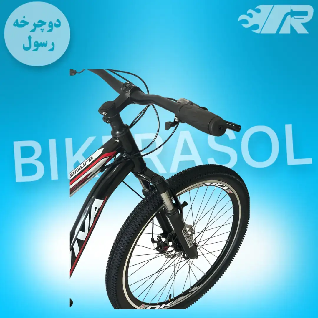 دوچرخه کوهستانی سایز ۲۴کمک جلو دیسکی مشکی قرمز - تصویر 2