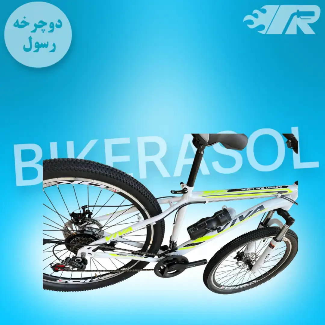 دوچرخه کوهستانی سایز ۲۶کمک جلو دیسکی سفید سبز - تصویر 2