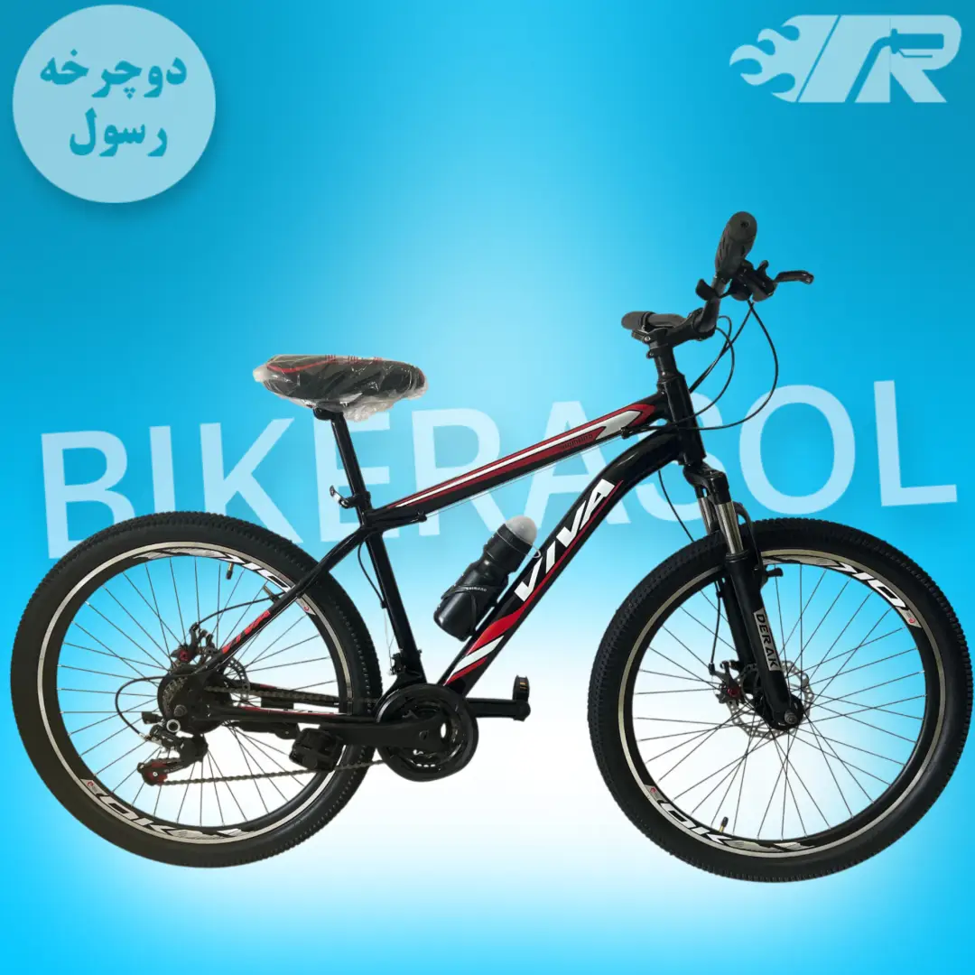 دوچرخه کوهستانی سایز ۲۴کمک جلو دیسکی مشکی قرمز - تصویر 1